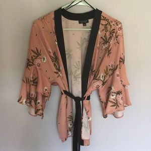 TopShop floral pink kimono